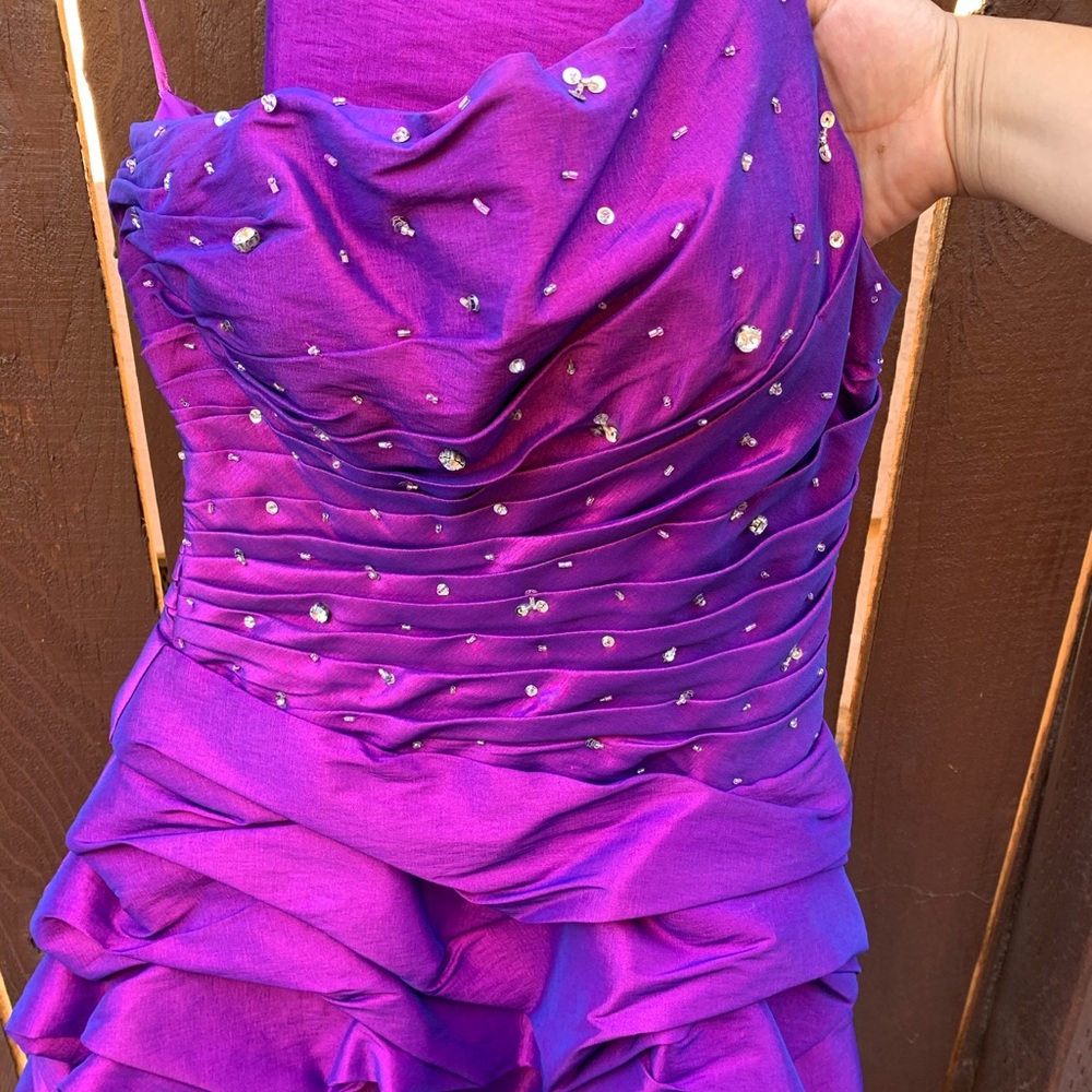 Formal / Prom knee length Dress ( Purple / Pink )